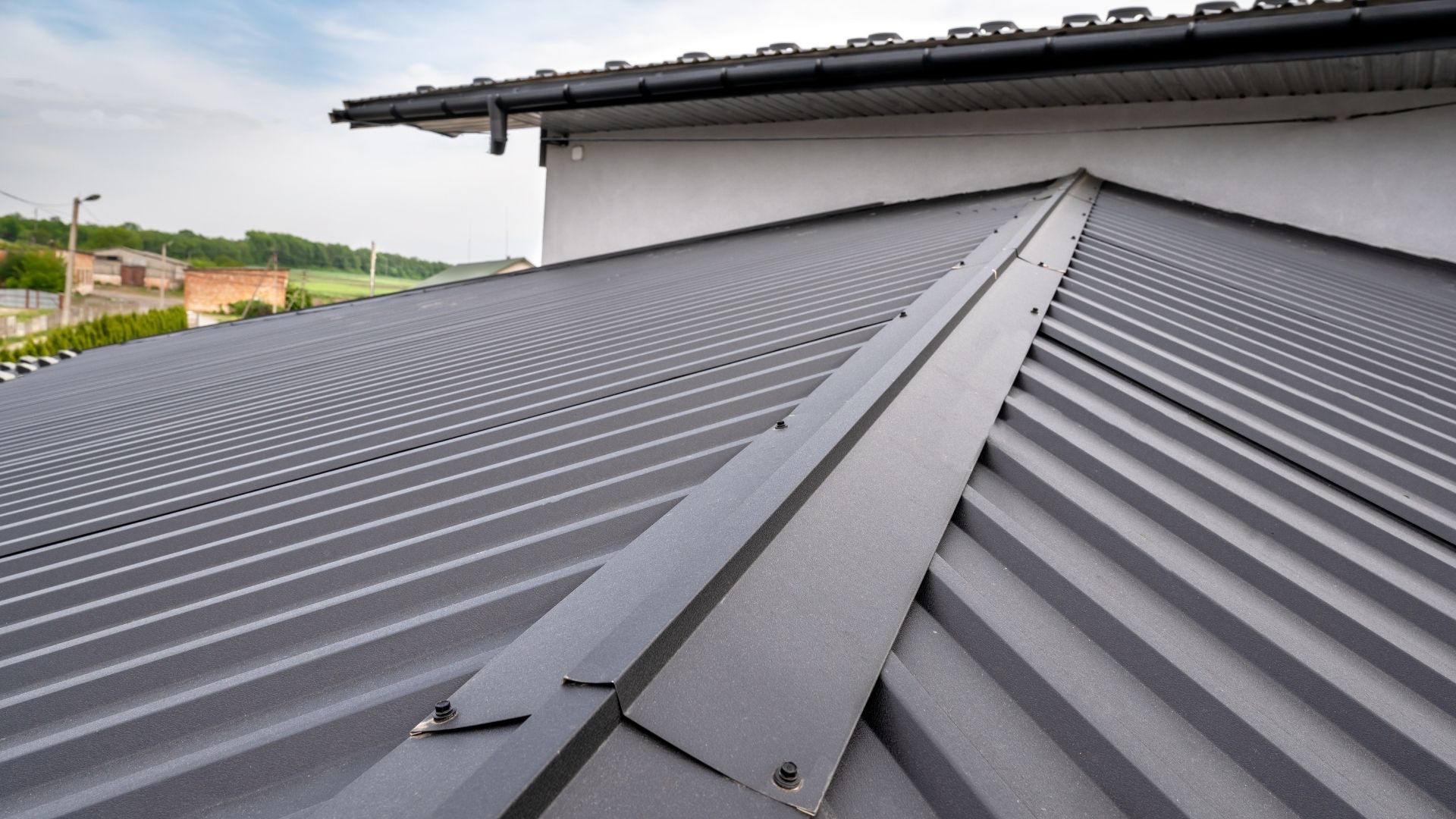 Metal tile roof installation